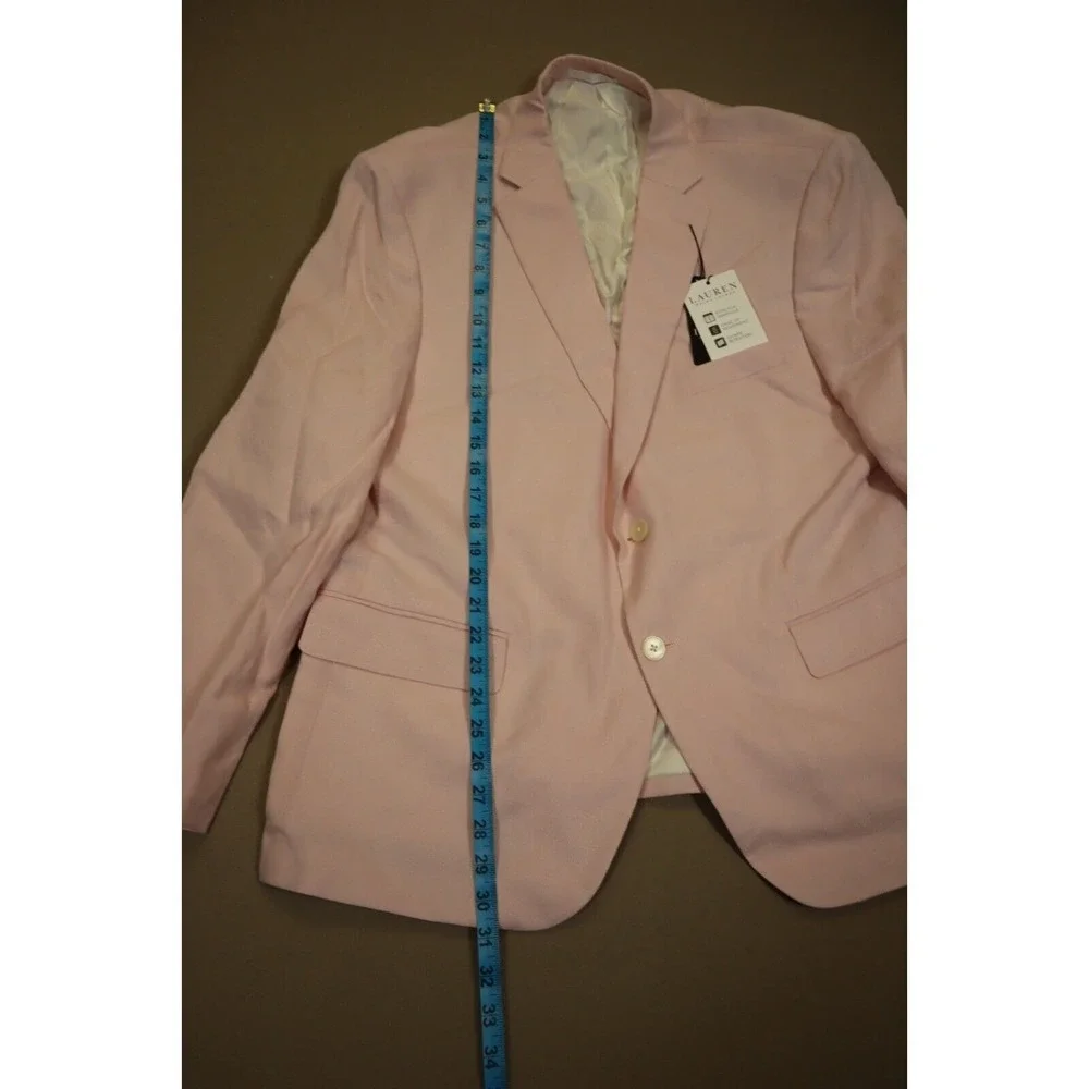 Lauren Ralph Lauren Men's Pink UltraFlex Classic-Fit Linen Sport Coat‎